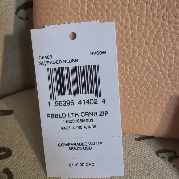COACH Zip Wristlet In Faded Blush NWT - Picture 12 of 12